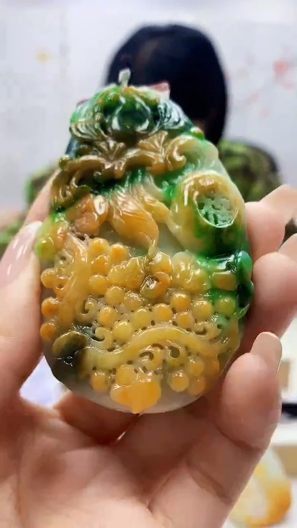 未镶嵌定制翡翠5155ty-毛货挂件23