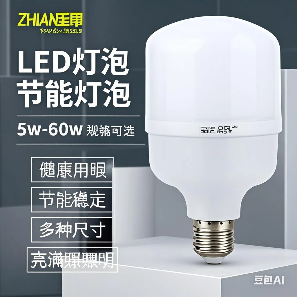 至昂家用led灯泡节能灯超亮商用护眼大功率螺口球泡灯防水电灯泡