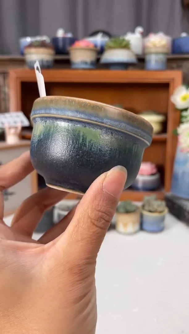 瓷片112知木小芳花盆