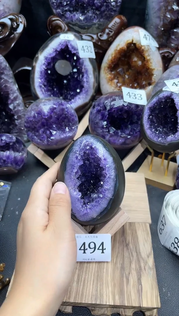 未镶嵌紫晶大型摆件（非配饰）494号龙蛋