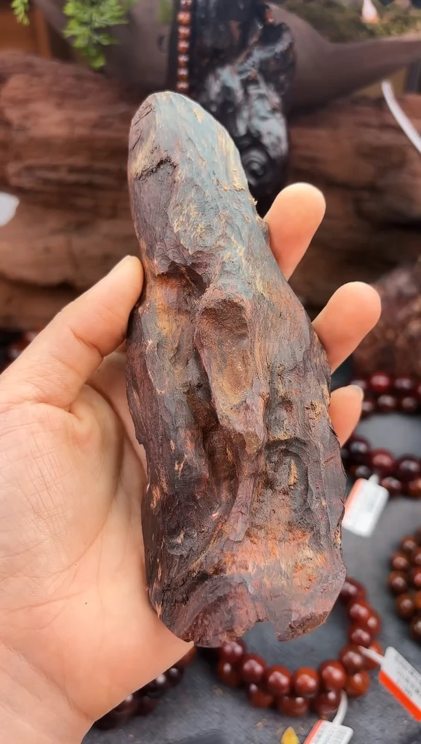 降真香海南红降原料随形手把件南岛料57g