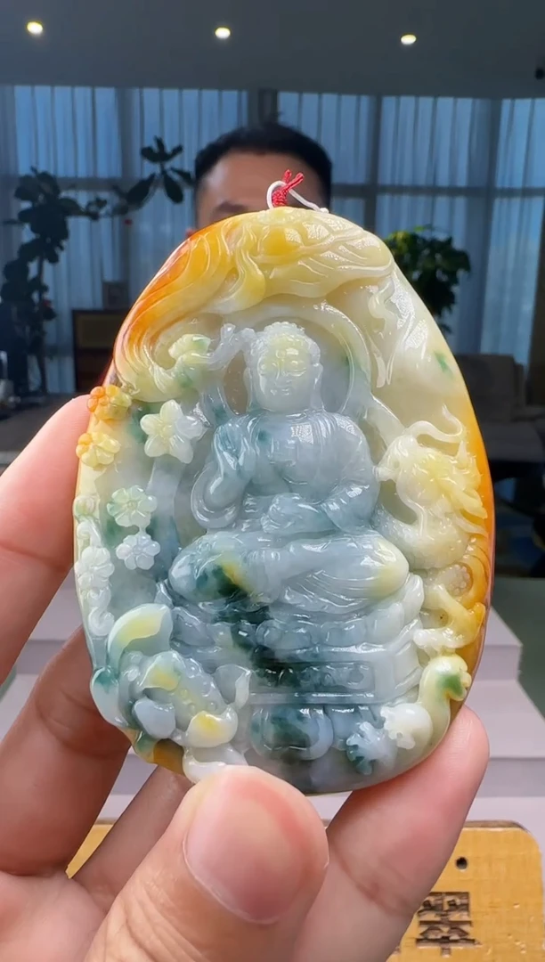 翡翠未镶嵌颈饰配底座XM@@WS50707115