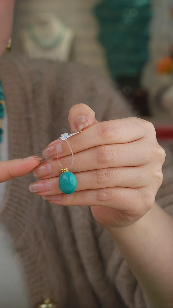 【闪购商品】绿松石吊坠(不含链)18K金镶嵌1