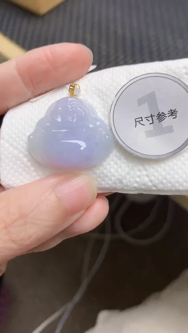颈饰18K金镶嵌翡翠天然缅甸A货翡翠