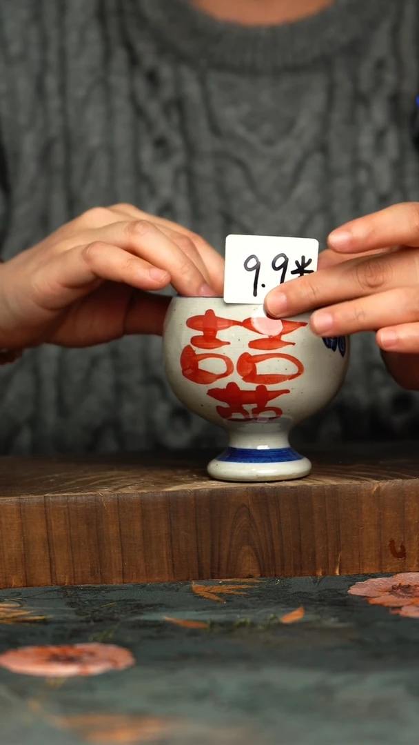 杯釉下彩手工手绘同款陶器