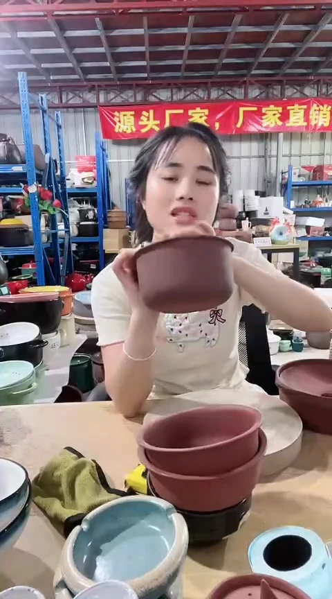 瑕疵大号紫砂内胆不圆色差