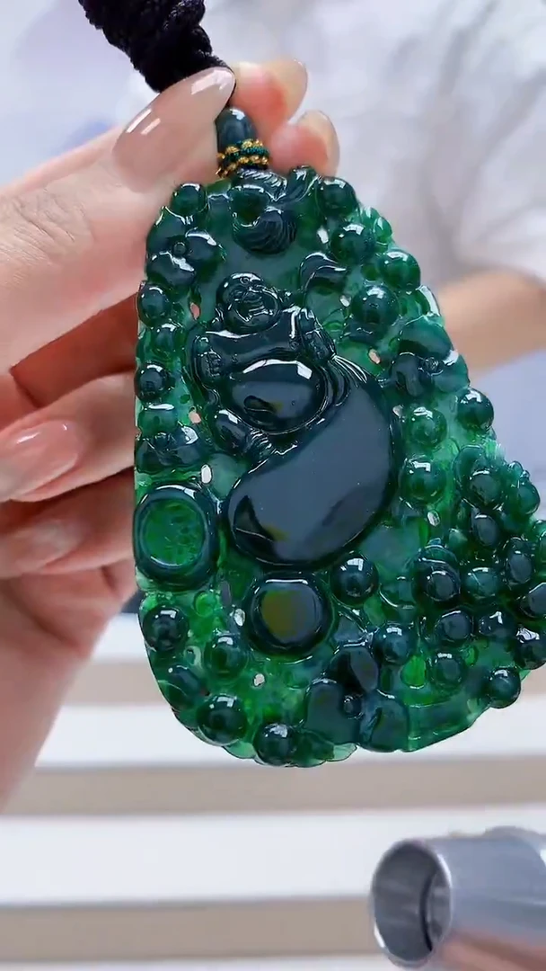 未镶嵌定制翡翠5028MM-毛货挂件91