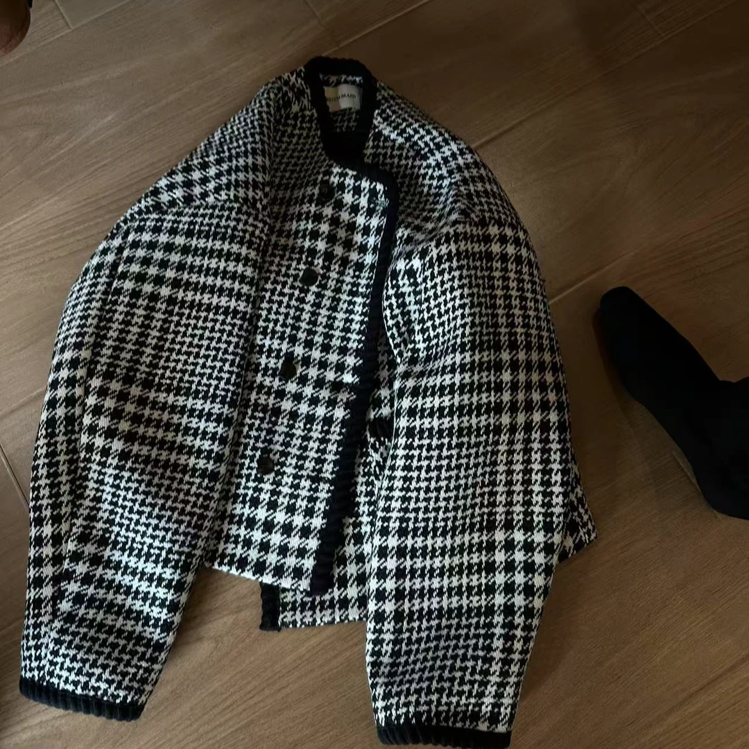 ZCANAL高品质千鸟格加棉羊羊外套