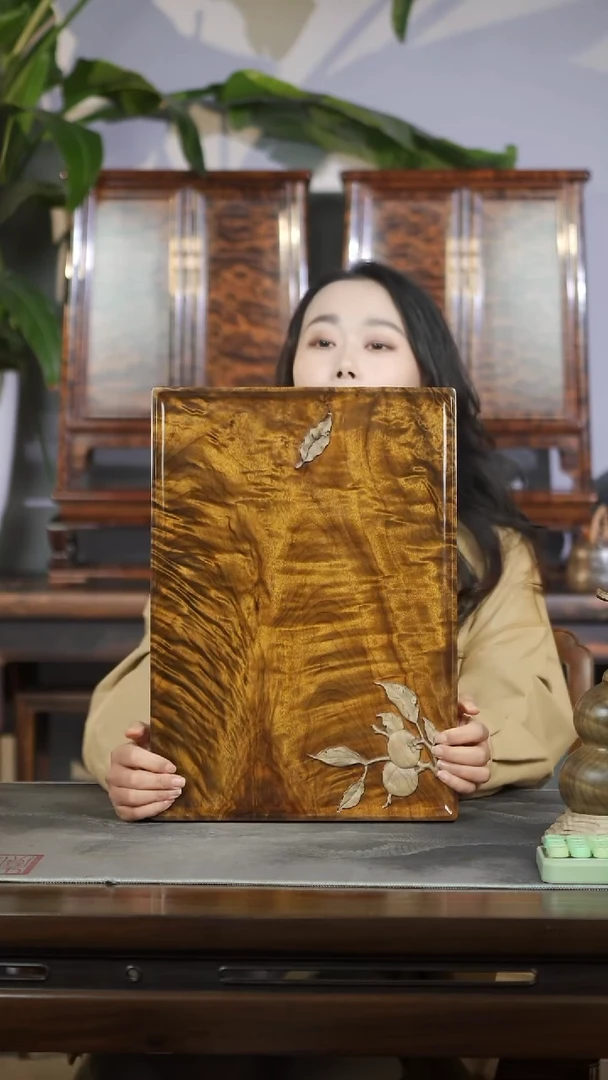 金丝楠满花精工事事如意茶盘326