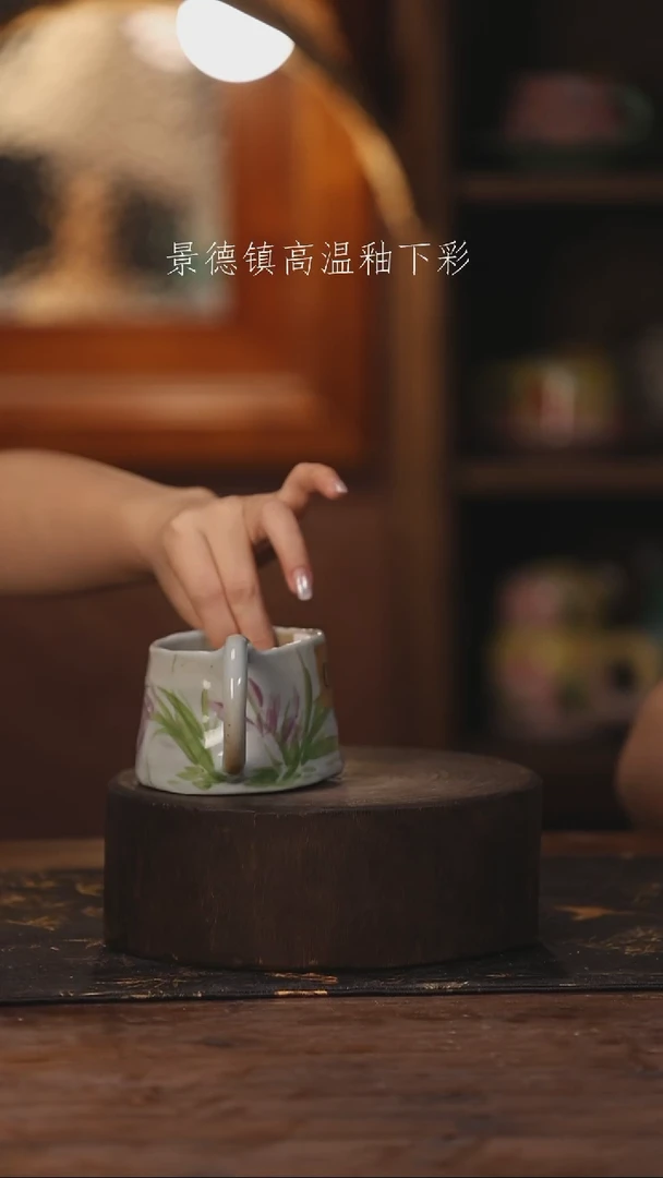 陶瓷景德镇高温釉下手绘陶瓷078