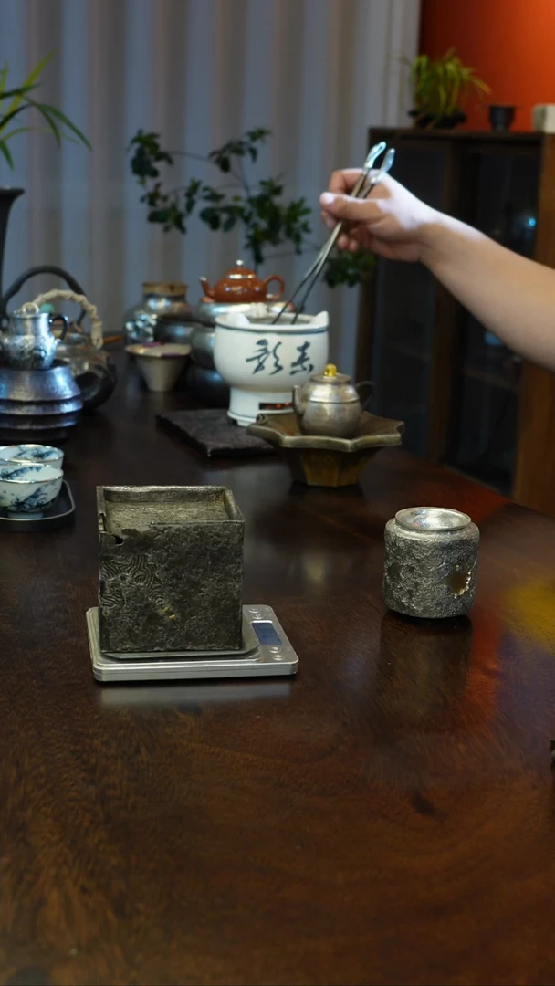 纯锡全手包黄铜建水方