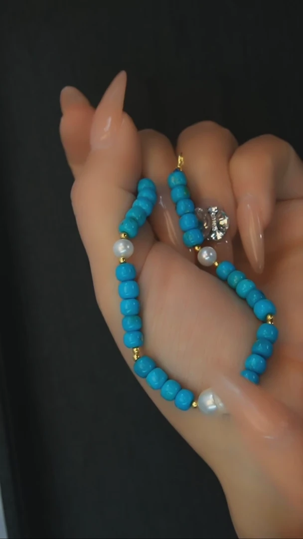 【闪购商品】绿松石手串银S925镶嵌发货一件