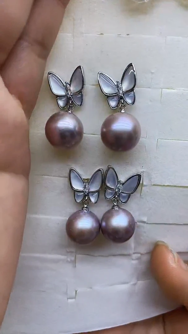 未镶嵌耳饰淡水珍珠耳环多样性发其一