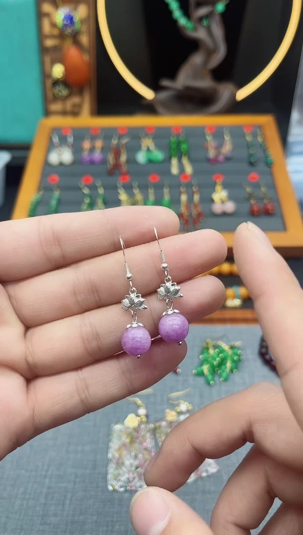 【闪购商品】玛瑙/玉髓耳钉银S925镶嵌401000