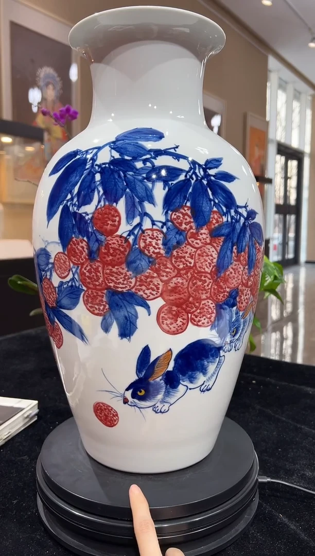 其他瓷崔景哲-瓷器-C中-玉兔呈祥