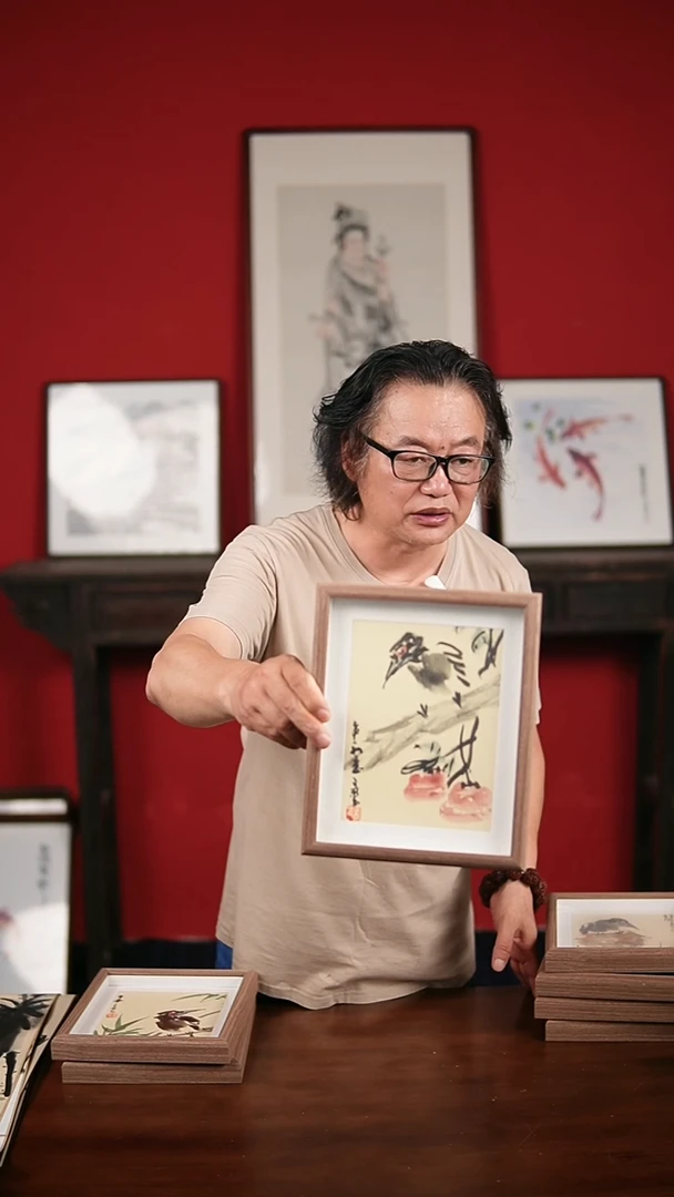 国画手写手绘-10寸摆台