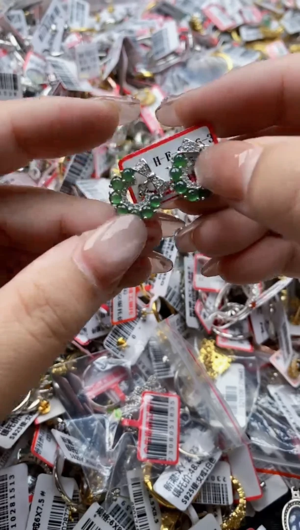 【闪购商品】翡翠戒指银S925镶嵌77777---1