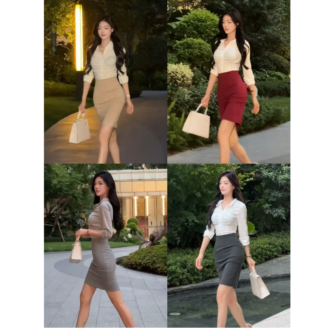 希野逸儿/优雅御姐高腰气质百搭包臀裙女夏季紧身韩系显瘦半身裙