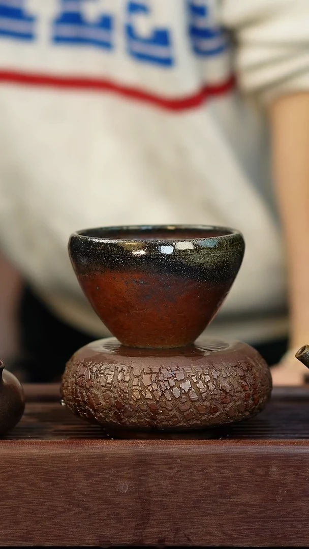 茶壶紫砂柴烧紫砂紫泥杯