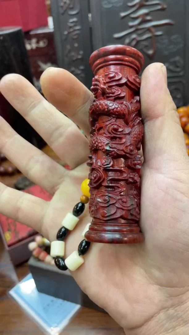 【闪购商品】木盘龙柱手把件啊啊