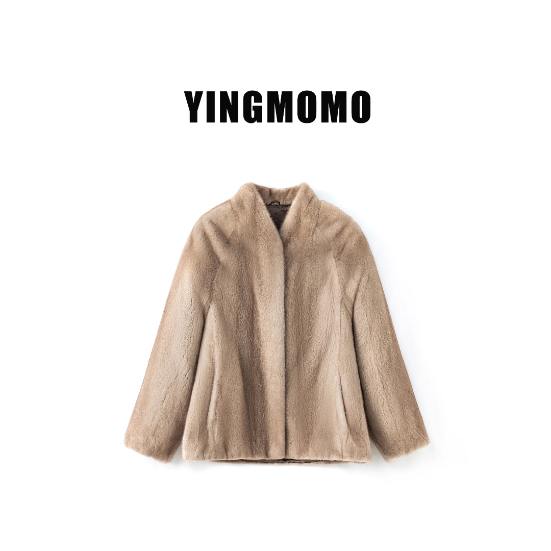 【YINGMOMO】影哥「北海道」丹麦进口紫金短二银蓝帕斯条本色高奢皮草
