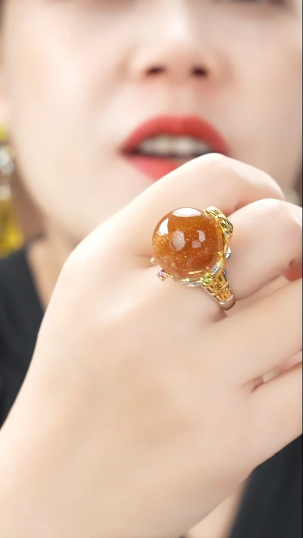 琥珀吊坠(不含链)未镶嵌特色蜜蜡戒指