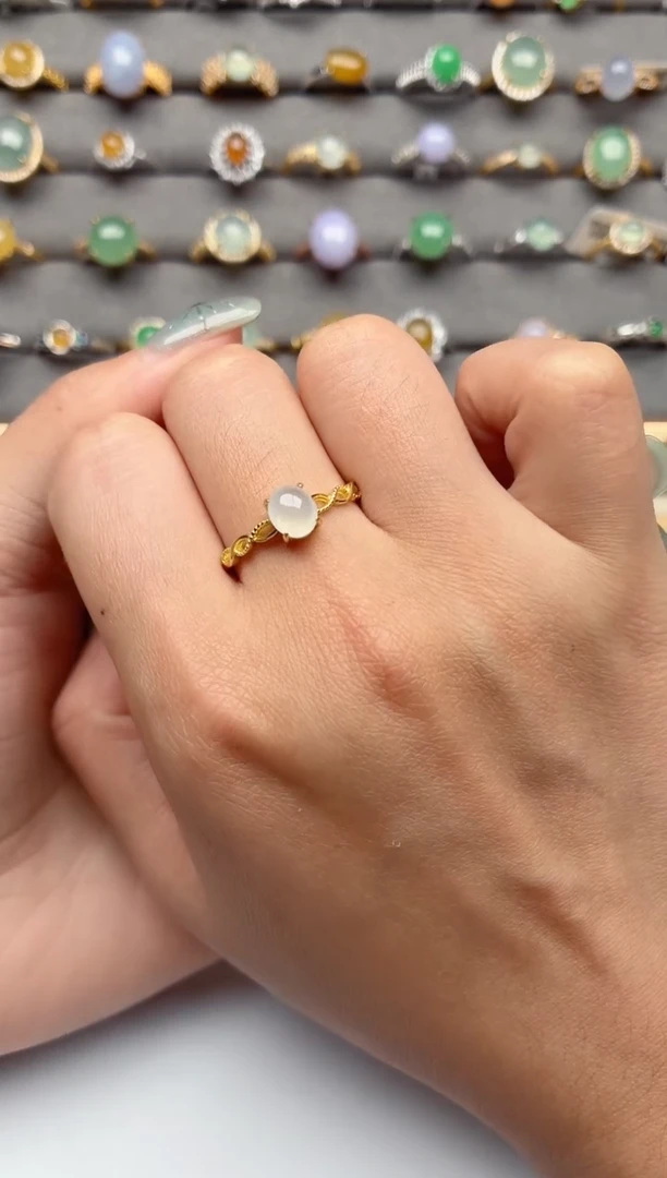 银S925镶嵌戒指翡翠.