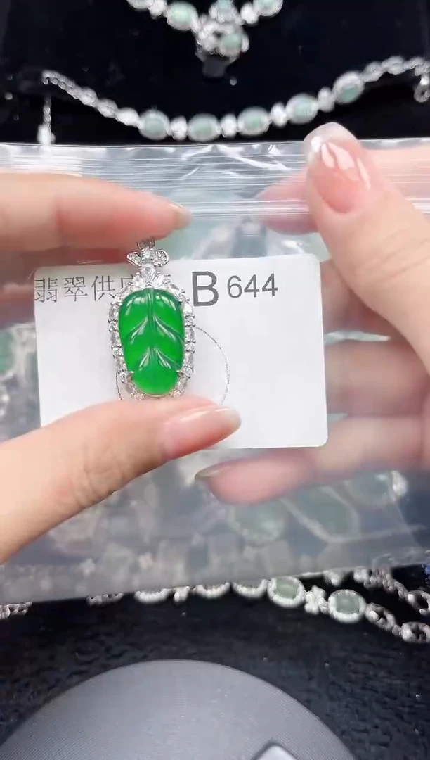 【闪购商品】翡翠颈饰未镶嵌644赠皮绳