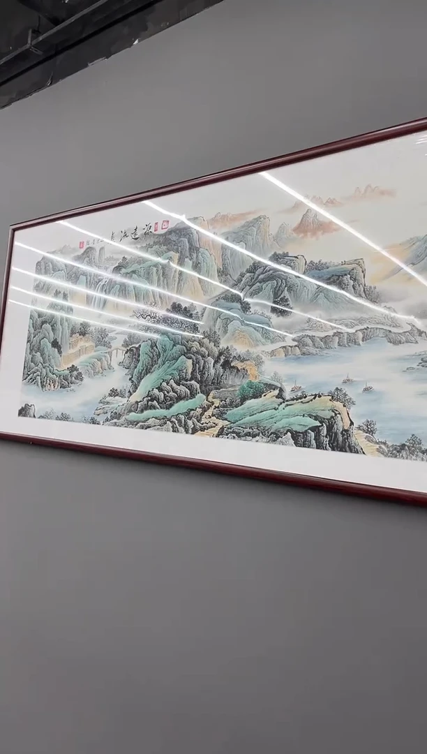 国画锦煌专属/李鲤手绘/源远流长/画芯180*70/十二平尺