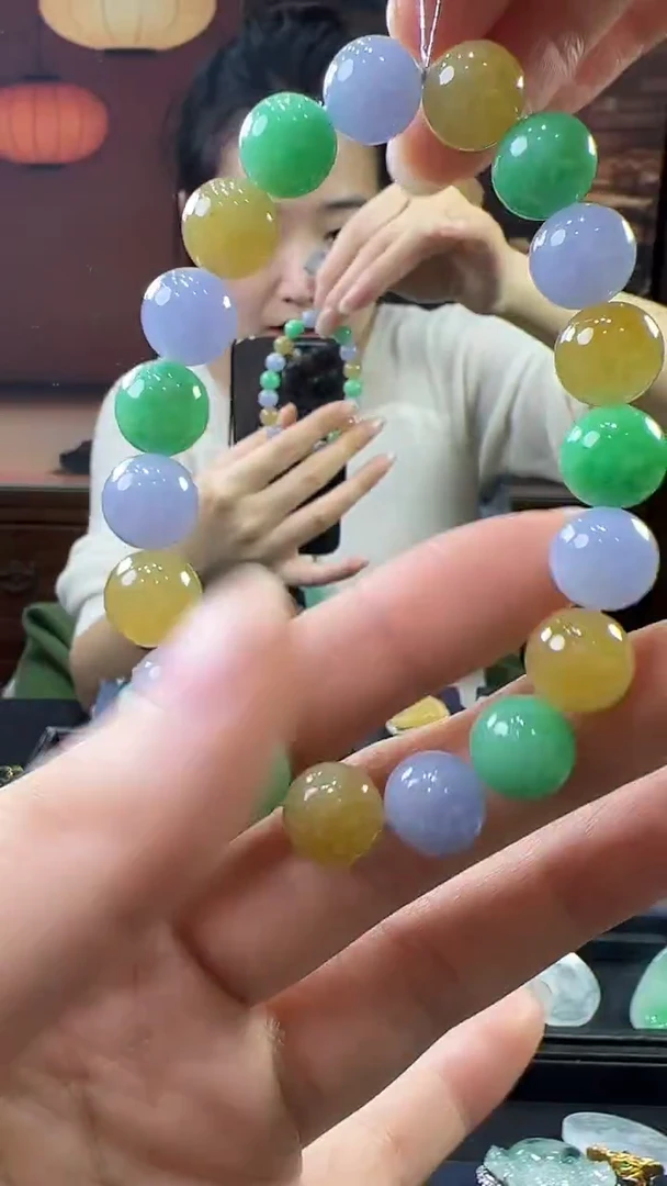 未镶嵌挂件翡翠多宝手串