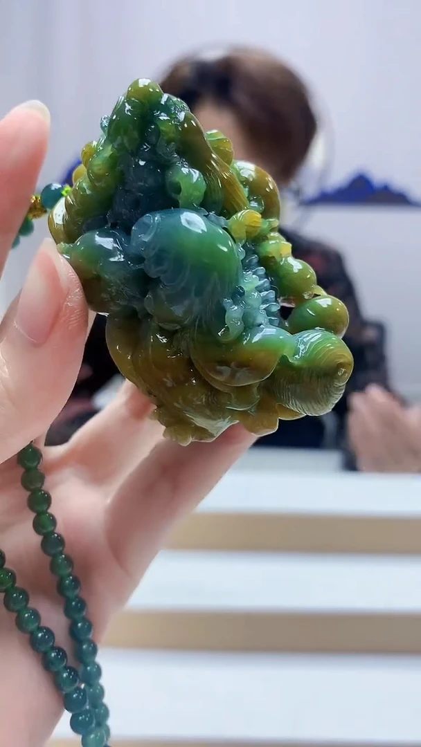 未镶嵌定制翡翠 5159zm-毛货挂件126