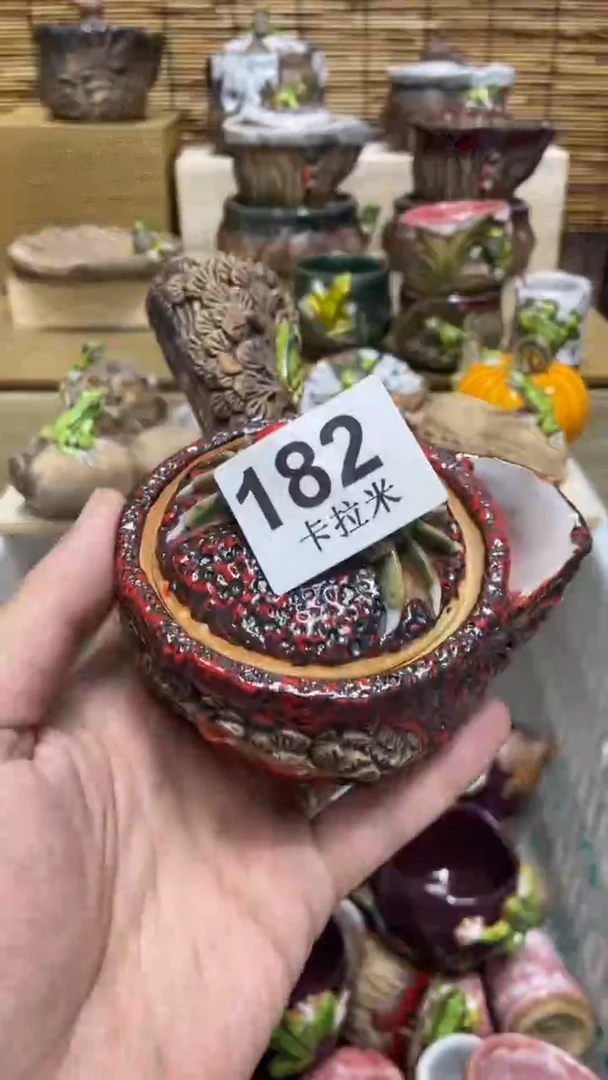 朱*珠182精美粗陶手工柴烧