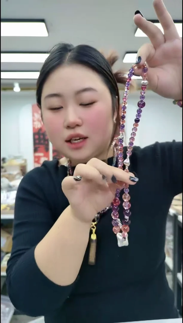 【闪购商品】水晶颈饰银S925镶嵌1420超七长链