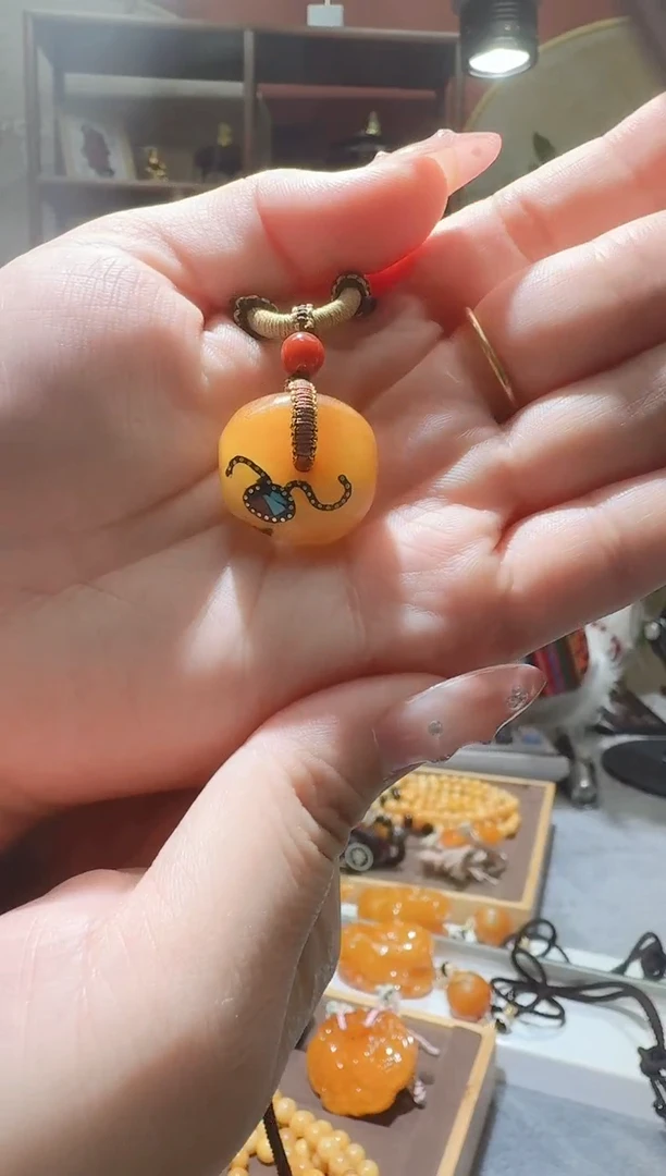 蜜蜡颈饰未镶嵌9163天然蜜蜡珠宝奇石全都保真