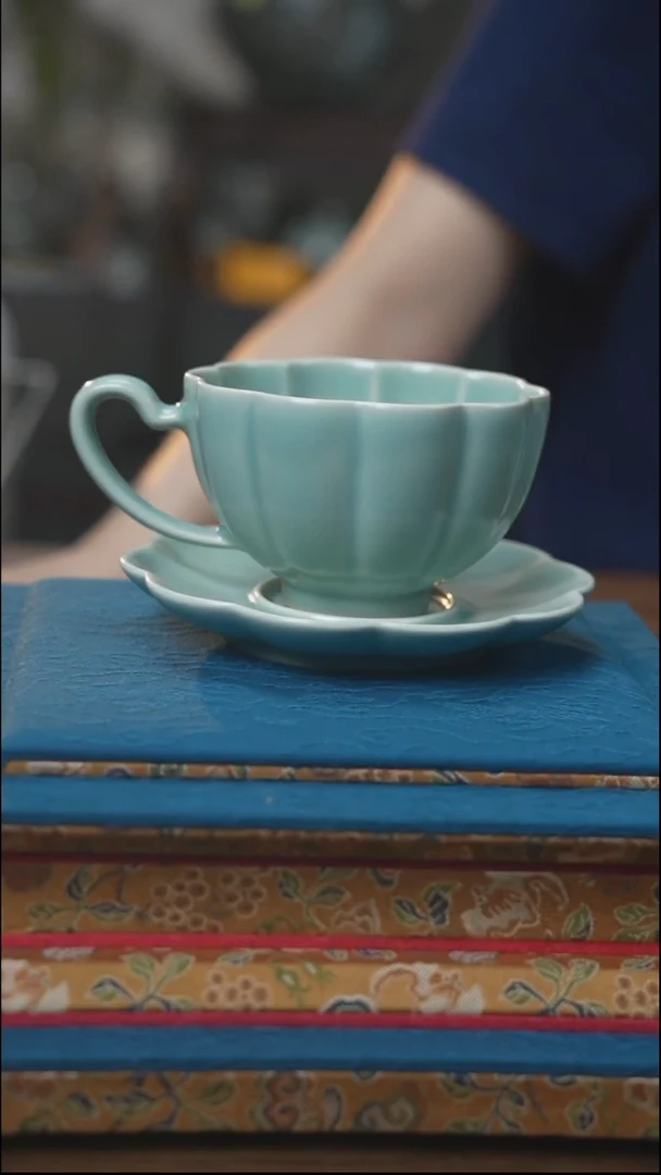 咖啡杯 汝瓷 （拾汝）（仿古泥）