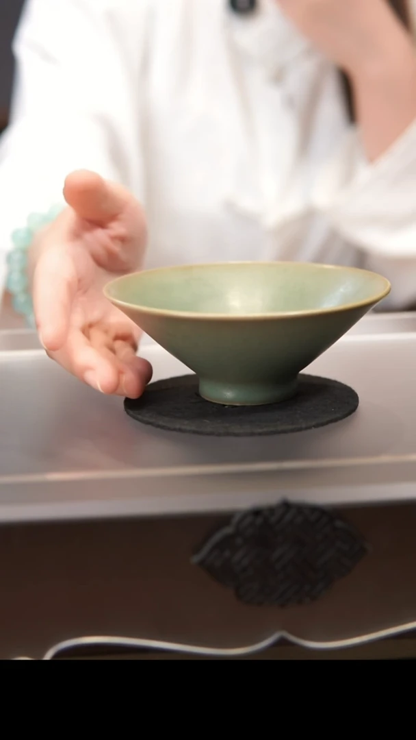 杯清*…斗笠杯  汝州原产地  原矿老釉