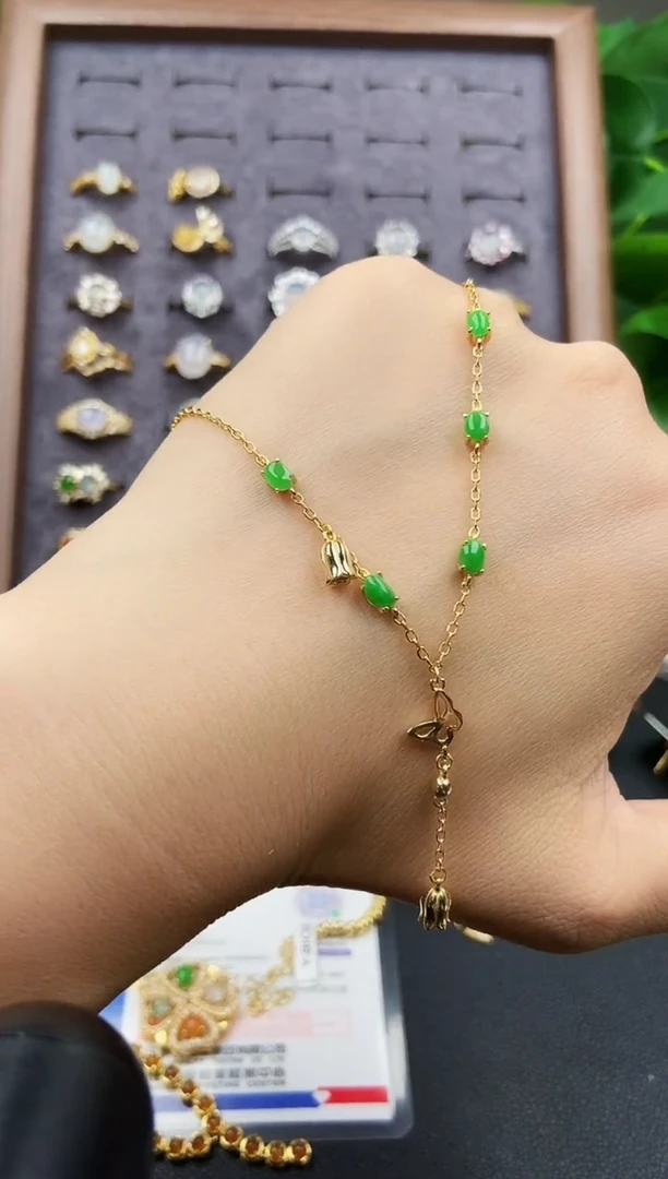 颈饰银S925镶嵌翡翠12