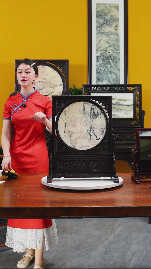 石材天然大理石画摆件