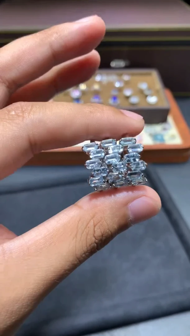 未镶嵌戒圈海蓝宝石F66【多样性发其一】