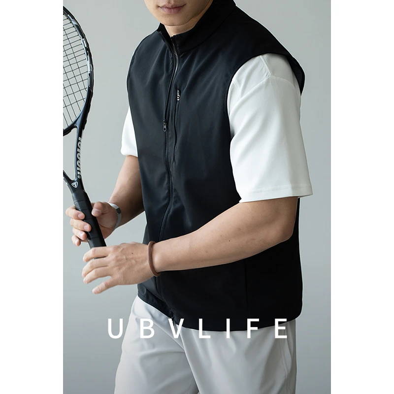 【三防科技】轻量化抗皱透气马甲男2025夏季防风门襟通勤户外上衣