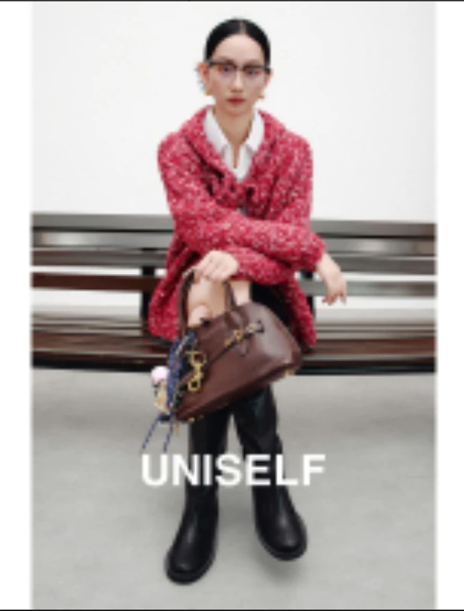 丨秋冬新款红色韩版设计感时尚百搭针织开衫 5603