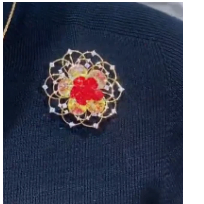 kasiya/卡思雅 铜合金仿水晶胸针 秋冬时尚施家花环胸针百搭款