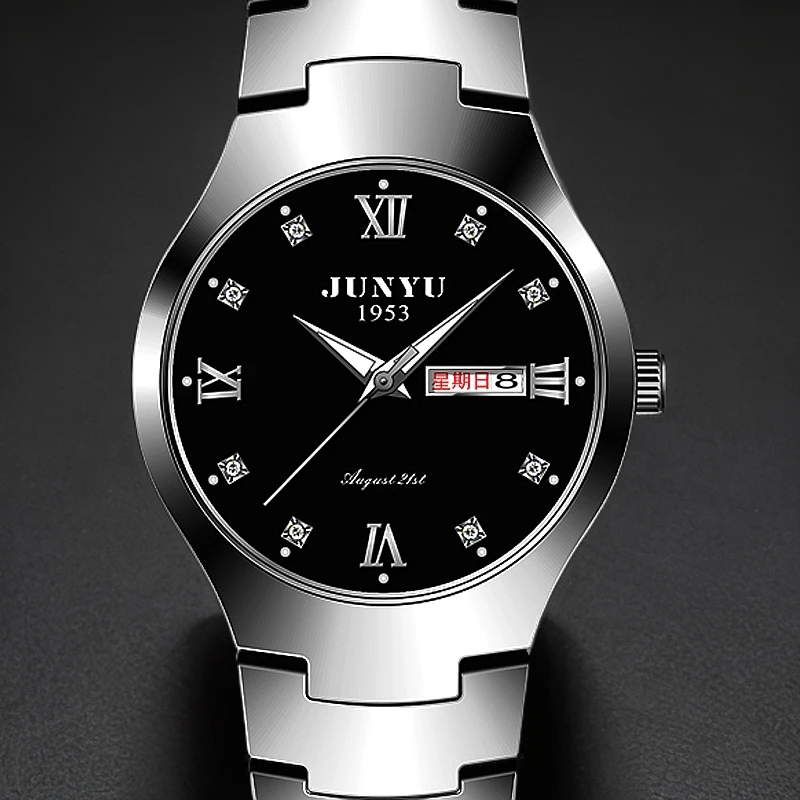 【花都云仓现场拆箱检验】全新夜光防水黑金刚手表junyu-79