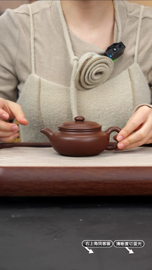 【闪购商品】紫砂茶壶36号300cc紫泥【扁腹】