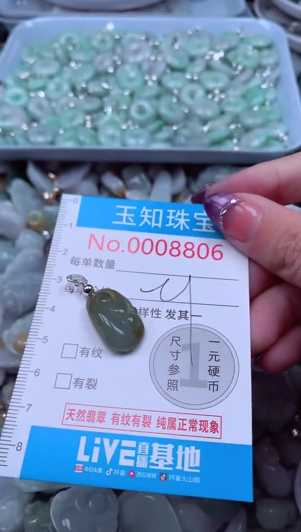 翡翠未镶嵌吊坠(不含链)8806