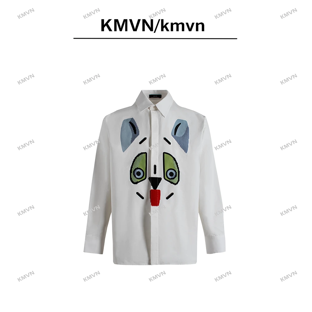 【未央】2025圣诞限定新款潮流时尚百搭舒适刺绣印花长袖休闲衬衫