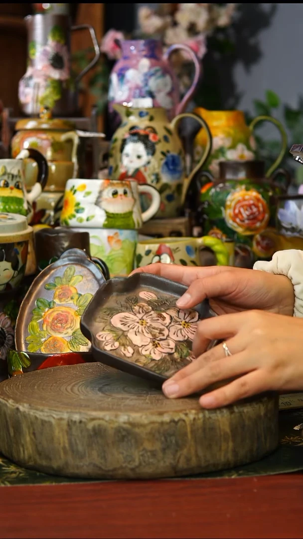 陶瓷135景德镇手工手绘釉下彩