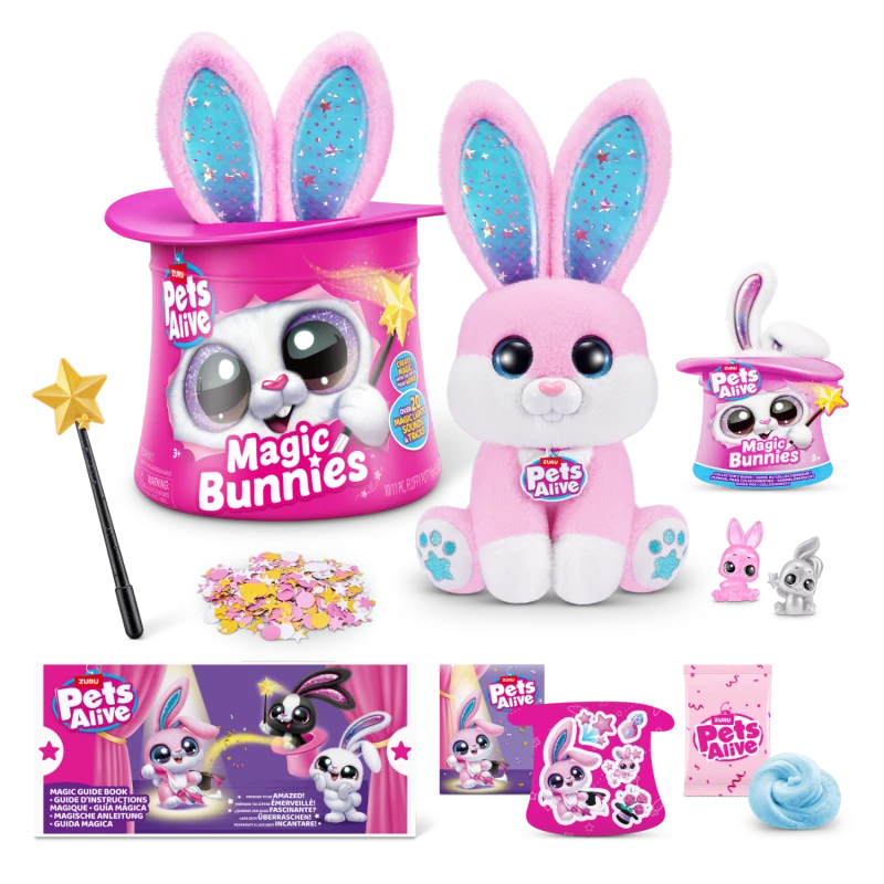 正版ZURU佩特宠物魔法邦妮兔女孩盲选惊喜玩具耳朵发光