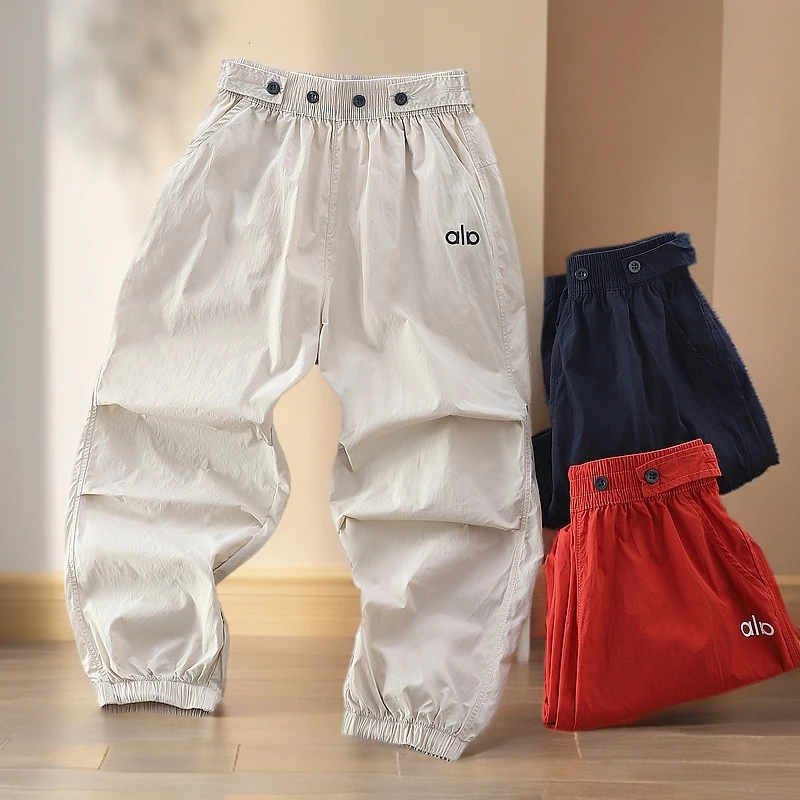 男女童春秋新款休闲薄款裤子中大童简约舒适25020