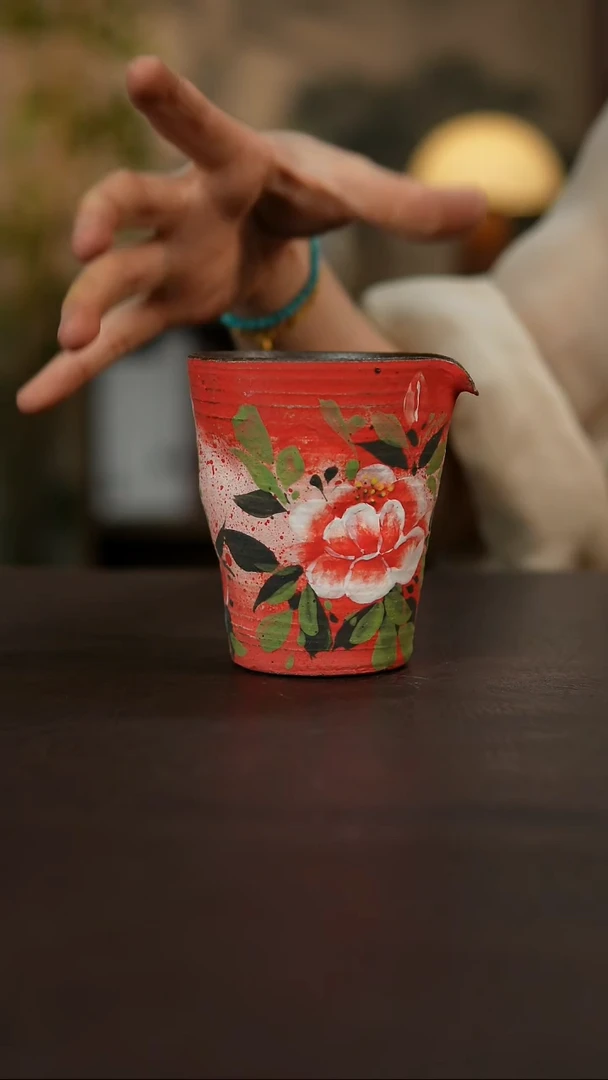 杯景德镇陶瓷杯碗柴烧多人